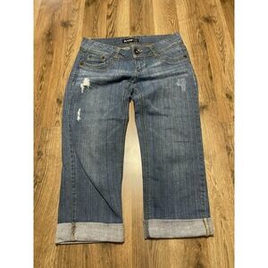 Rewind Jeans, Women's Junior Size 9, Blue, Denim, Straight, Capri, Pockets